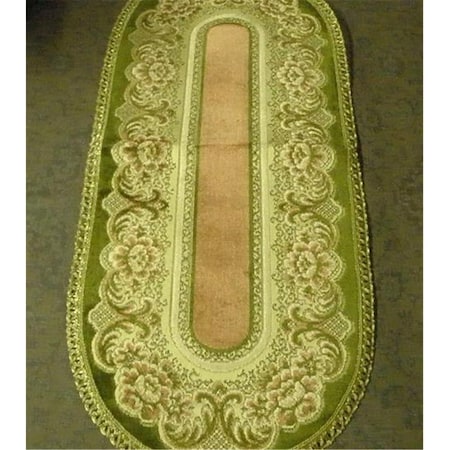 Fastfood 14 x 46 in. Begium Table Runner Verona, Green FA2570173